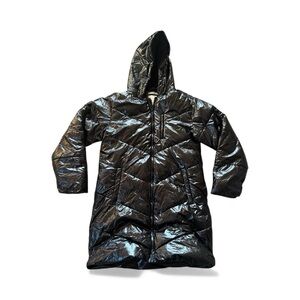 Women’s Black Parka Full Zip Long Jacket A New Day Size Small